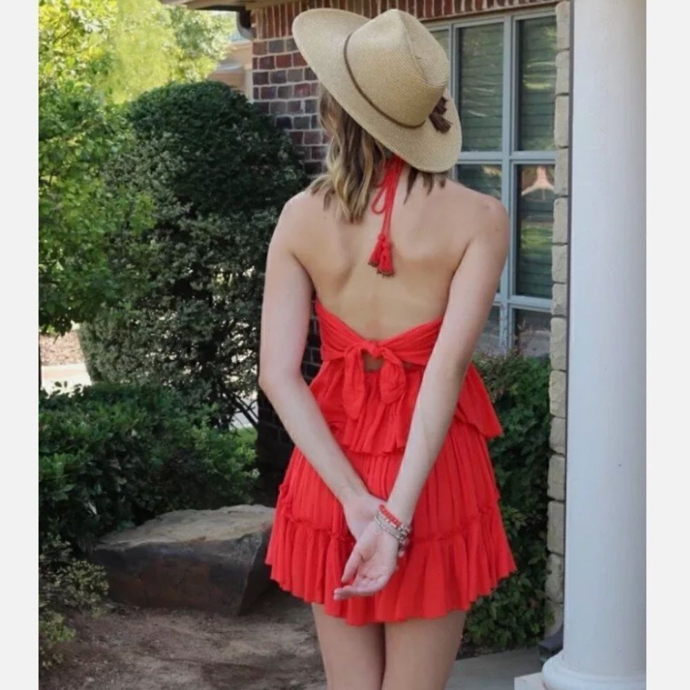 Free People Hooked On You Halter Cropped Mini Skirt Set - Picture 3 of 11